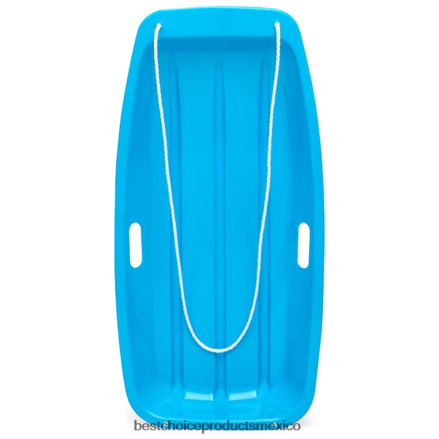 juguete y juego | Trineo de nieve para trineo de plástico para exteriores para niños con cuerda de tracción y asas Best Choice Products azul X080FZ1008 juguete y juego | Trineo de nieve para trineo de plástico para exteriores para niños con cuerda de tracción y asas Best Choice Products azul X080FZ1008